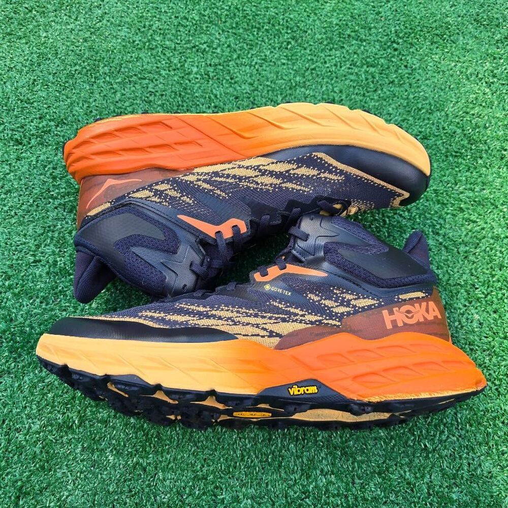 Hoka One One HOKA Speedgoat 5 GORE-TEX Mid Blue Graphite Amber - Men's Boots - S